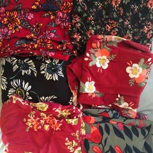 Lularoe TC Floral Leggings bundle of 6